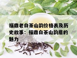 福鼎老白茶山韵价格表及历史故事：福鼎白茶山韵眉的魅力