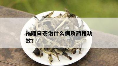 福鼎白茶治什么病及用功效？