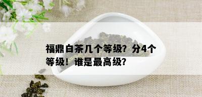 福鼎白茶几个等级？分4个等级！谁是更高级？