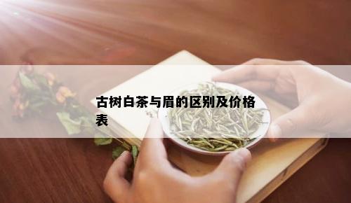 古树白茶与眉的区别及价格表