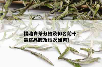 福鼎白茶分档及排名前十：更高品牌及档次如何？