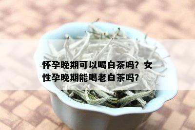 怀孕晚期可以喝白茶吗？女性孕晚期能喝老白茶吗？