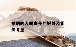 抽的人喝白茶的好处及相关考量