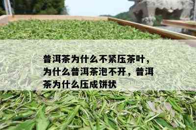 普洱茶为什么不紧压茶叶，为什么普洱茶泡不开，普洱茶为什么压成饼状