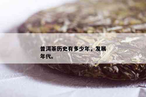 普洱茶历史有多少年，发展年代。