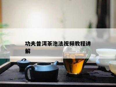 功夫普洱茶泡法视频教程讲解