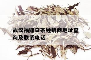 武汉福鼎白茶经销商地址查询及联系电话