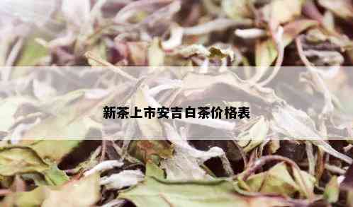 新茶上市安吉白茶价格表