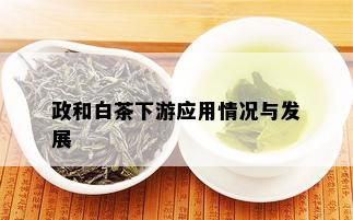 政和白茶下游应用情况与发展