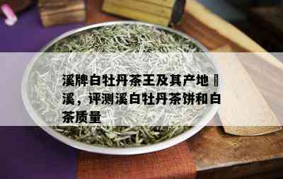 溪牌白牡丹茶王及其产地磻溪，评测溪白牡丹茶饼和白茶质量