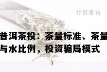 普洱茶投：茶量标准、茶量与水比例，投资骗局模式