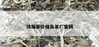 鸿福茶价格及茶厂官网