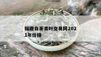 福鼎白茶青叶交易网2021年价格