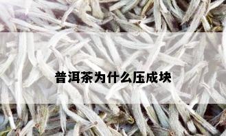 普洱茶为什么压成块