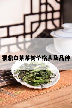 福鼎白茶茶树价格表及品种