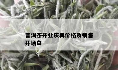 普洱茶开业庆典价格及销售开场白