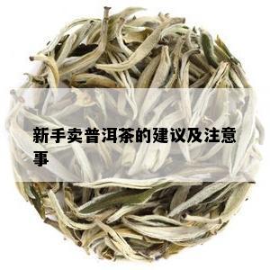 新手卖普洱茶的建议及注意事