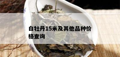 白牡丹15米及其他品种价格查询