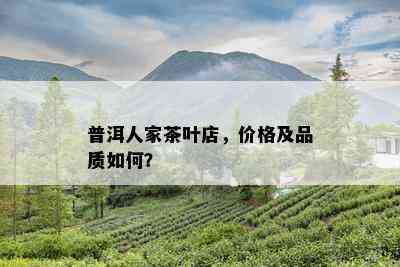 普洱人家茶叶店，价格及品质如何？