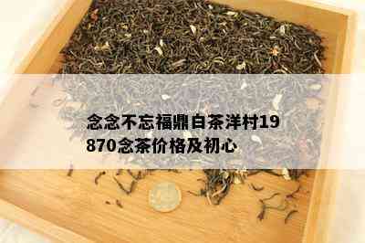 念念不忘福鼎白茶洋村19870念茶价格及初心