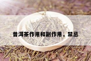 普洱茶作用和副作用，禁忌