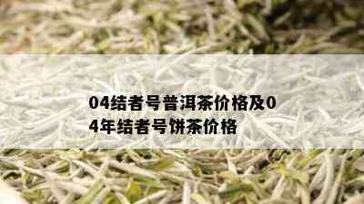 04结者号普洱茶价格及04年结者号饼茶价格