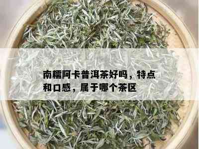 南糯阿卡普洱茶好吗，特点和口感，属于哪个茶区