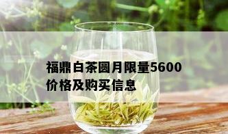 福鼎白茶圆月 *** 5600价格及购买信息