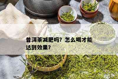 普洱茶减肥吗？怎么喝才能达到效果？