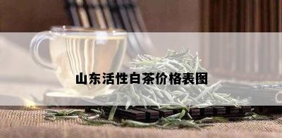 山东活性白茶价格表图