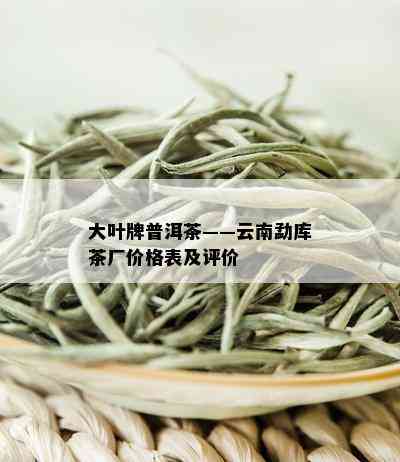 大叶牌普洱茶——云南勐库茶厂价格表及评价