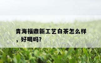 青海福鼎新工艺白茶怎么样，好喝吗？