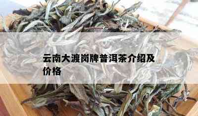 云南大渡岗牌普洱茶介绍及价格