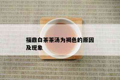 福鼎白茶茶汤为褐色的原因及现象