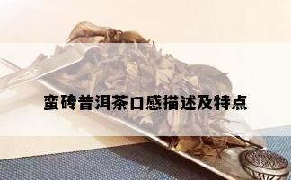 蛮砖普洱茶口感描述及特点