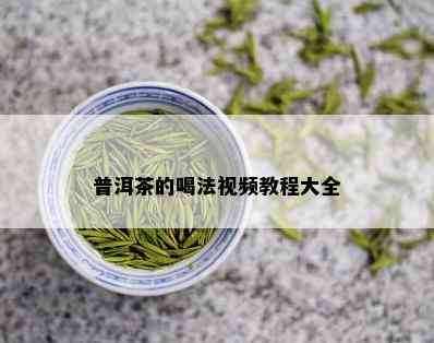 普洱茶的喝法视频教程大全