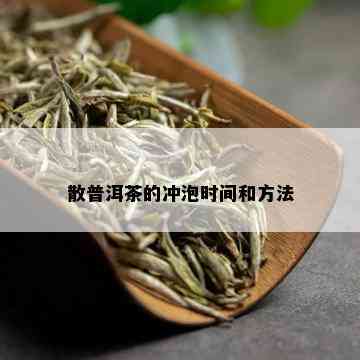 散普洱茶的冲泡时间和方法