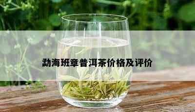 勐海班章普洱茶价格及评价