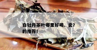 白牡丹茶叶哪里好喝、卖？的推荐！