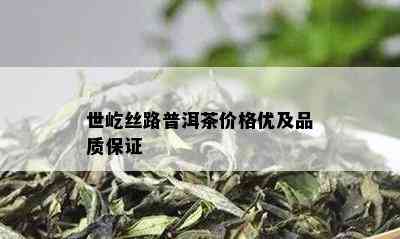 世屹丝路普洱茶价格优及品质保证