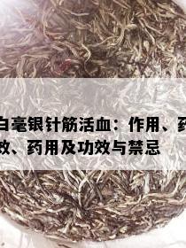 白毫银针筋活血：作用、效、用及功效与禁忌