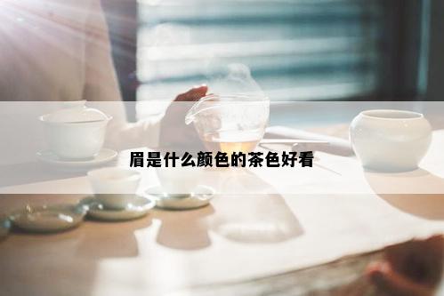 眉是什么颜色的茶色好看