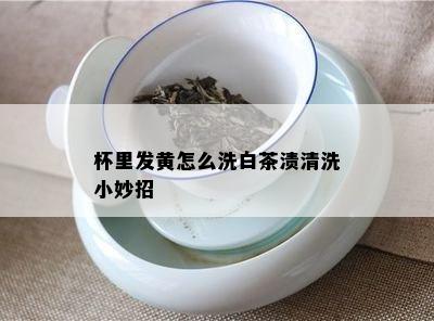 杯里发黄怎么洗白茶渍清洗小妙招