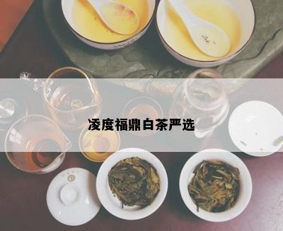 凌度福鼎白茶严选