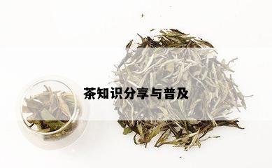 茶知识分享与普及