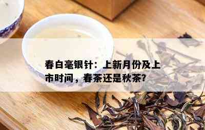 春白毫银针：上新月份及上市时间，春茶还是秋茶？