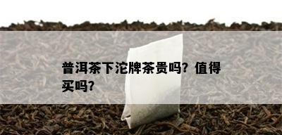 普洱茶下沱牌茶贵吗？值得买吗？