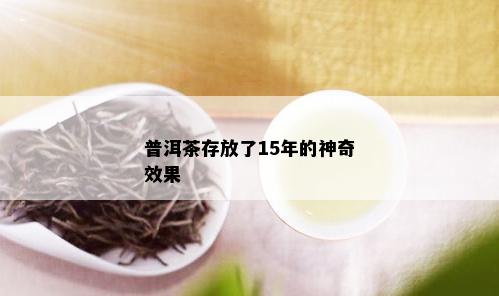 普洱茶存放了15年的神奇效果