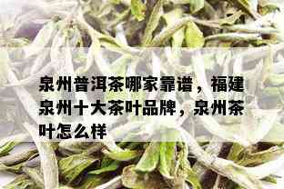 泉州普洱茶哪家靠谱，福建泉州十大茶叶品牌，泉州茶叶怎么样