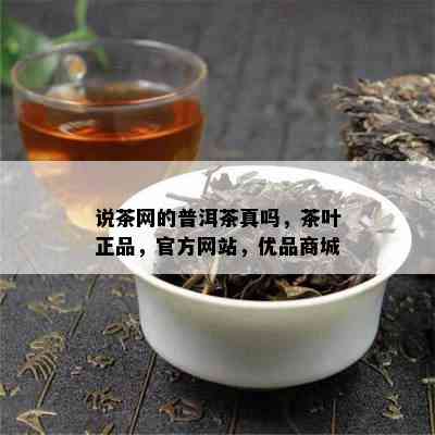 说茶网的普洱茶真吗，茶叶正品，官方网站，优品商城